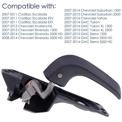 Interior Door Handle Kit Front Left Drivers Side for 2007-2014 Chevy Silverado 1500 2500 3500 Tahoe Suburban Avalanche GMC Sierra Yukon Yukon XL Escalade,Replace OE# 20833606 80374 20871488 - color: Front Left Drive Side