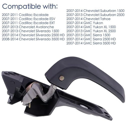 Interior Door Handle Kit Front Left Drivers Side for 2007-2014 Chevy Silverado 1500 2500 3500 Tahoe Suburban Avalanche GMC Sierra Yukon Yukon XL Escalade,Replace OE# 20833606 80374 20871488 - color: Front Left Drive Side