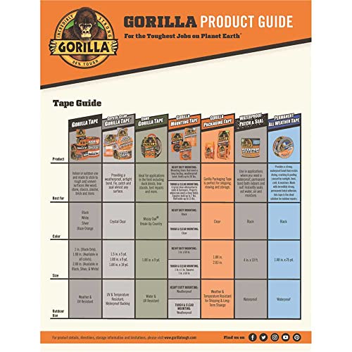 Gorilla Waterproof Patch & Seal Tape, 4" x 10', White (Pack of 4) 4