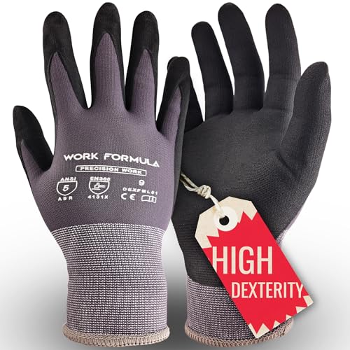High Dexterity Grip Gloves, 5/10 Pack, ANSI Abrasion Level 5, Unisex, XS-3XL - size: 10/XL (Pack of 5)