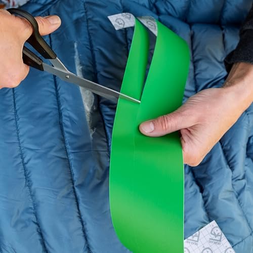 GEAR AID Tenacious Tape 3” x 20” Fabric and Vinyl Gear Repair Tape, Fix Holes and Rips in Puffy Jackets, Rain Gear, Tents, Sleeping Bags and Outdoor Equipment, Green, 1 Roll - color: Green, style: 3" × 20" (1 Roll)