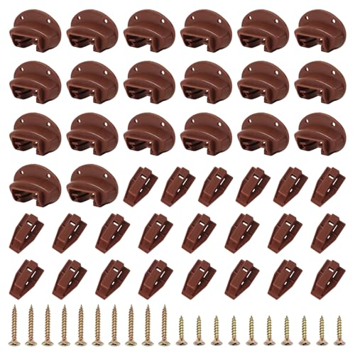8 Set Drawer Guide Kit, Enhanced Commercial Slide Style Drawers for Kenlin Rite-Trak II 168, Vaughan Bassett, Legacy, Replacement Dresser Drawer Slides Repair Kit with Roller (Drawer Slides 20 Pack) - style: Drawer Slides 20 Pack