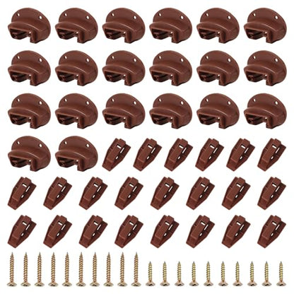 8 Set Drawer Guide Kit, Enhanced Commercial Slide Style Drawers for Kenlin Rite-Trak II 168, Vaughan Bassett, Legacy, Replacement Dresser Drawer Slides Repair Kit with Roller (Drawer Slides 20 Pack) - style: Drawer Slides 20 Pack