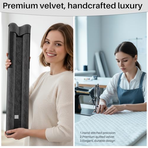 Under Door Draft Stopper 36" Double Sided Door Sweep, Blocks Noise, Cold Air, Light, Dust, Smoke, Odor, Soundproof, Fits 30" 32" 36" Doors