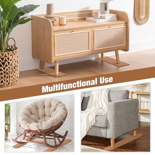 4 Pack Anti-Slip Furniture Rail Pads for Recliners,Sofa,couches. Rubber Recliner Chair Floor Protectors, Coffee Pads to Keep Furniture from Sliding for Hardwood, Carpet, Marble Floor. 30.5''x3.9'' - size: Coffee
