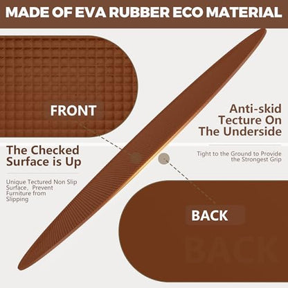 Non Slip Recliner Pad for Hardwood Floors, Round Under Recliner Mat,Anti Slip Furniture Pad to Keep Recliner From Sliding,Recliner Floor Protector,Recliner Slide Stopper to Prevent Chair Sliding Brown - size: Round-brown