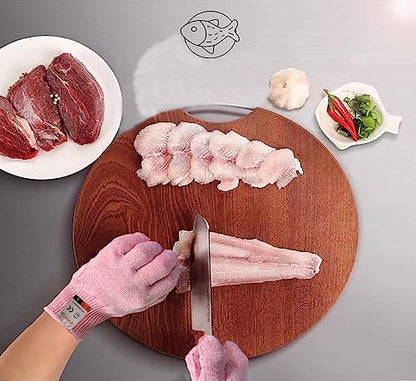 Cut Resistant Gloves, 1 Pairs of Food Grade Cut Resistant Gloves, Cutting Gloves for Kitchen, Oyster Shucking, Fish Fillet Processing, Carving Wood and Gardening(Small-Pink) - color: Pink, size: Small (Pack of 2)