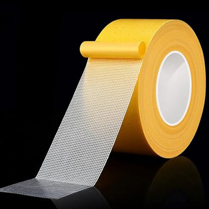 CHENYA 2" X 164 Ft,Double Sided Tape Heavy Duty,Strong Carpet Tape with Fiberglass Mesh,Super Sticky Clear Two Sided Tape for Mounting Crafts,Carpet,Picture,Wallpaper,Balloon - size: 2" x 164FT