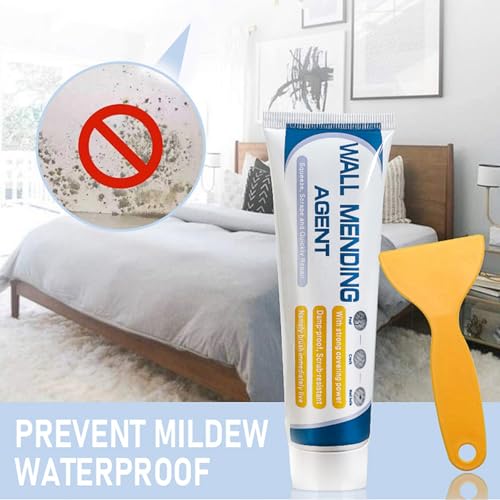 Drywall Patch Repair Kit: Wall Mending Agent for Holes & Cracks - Wall Repair Paste for Nail Holes, Dents & Small Damage-120G - color: 120G