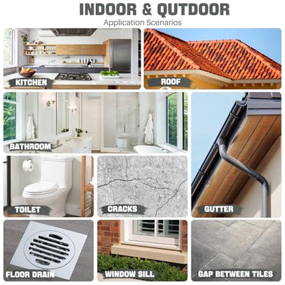 NYBQ Waterproof Sealant Coating 70oz, Transparent Invisible Waterproof Agent, Super Strong Anti-Leakage Polyurethane Coating for Bathroom, Roofs, Kitchen, Patio, Walls, Indoor & Outdoor - size: 70OZ