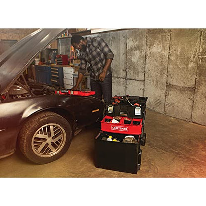 CRAFTSMAN 22-in. Rolling Tool Box with Wheels, Black, Plastic, Lockable (CMST20880) - style: Multi-level Tool Box