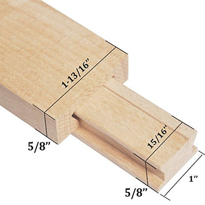 Wooden Drawer Slides 13-3/4 Inches Classic Wood Center Guide Track with Slide Glides (35cm (1pair)) - size: 35cm (1pair)