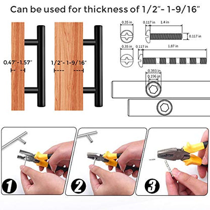 Ravinte 10 Pack |5'' Cabinet Pulls Matte Black Stainless Steel Kitchen Cupboard Handles Cabinet Handles 5”Length, 3” Hole Center 10-Pack - size: 5 Inch (3 Inch Hole Center)