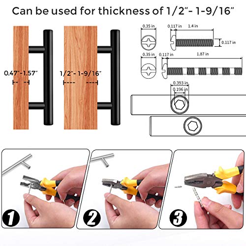 Ravinte Cabinet Pulls Matte Black Stainless Steel Kitchen Cupboard Handles Cabinet Handles 6”Length, 3.75” Hole Center 10-Pack - size: 6 Inch (3.75 Inch Hole Center)