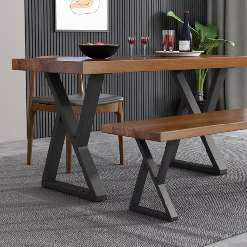 28 Inch Metal Table Desk Legs, Heavy Duty DIY Industrial Furniture Legs, Metal Legs for Table Set of 2 Black 28" H×18.5" W - color: 28" Table Legs 3, size: 28" X 18.5"