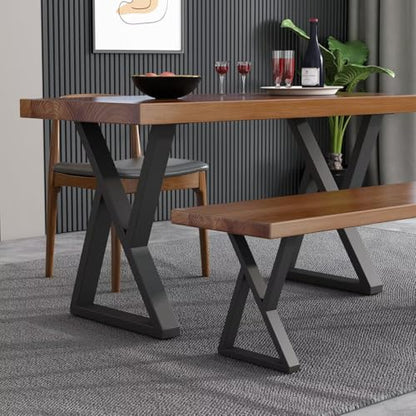 28 Inch Metal Table Desk Legs, Heavy Duty DIY Industrial Furniture Legs, Metal Legs for Table Set of 2 Black 28" H×18.5" W - color: 28" Table Legs 3, size: 28" X 18.5"