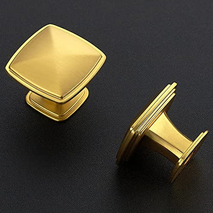 Ravinte 15 Pack Gold Kitchen Cabinet Square Knob Single Hole Cabinet Hardware for Dresser Drawer Cabinet Pulls Drawer Knobs Cabinet Knobs Contemporary Antique Rustic - color: Gold