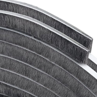 Strong Adhesive Brush Weather Stripping,0.6in Thick x 0.4in(W) x 33FT,Grey for Sliding Windows/Doors - Car Door Seal for Soundproofing,Dustproof,Winter Windproof & Warm,Waterproof,DIY Install - size: 0.6"x0.4inx32.8ft