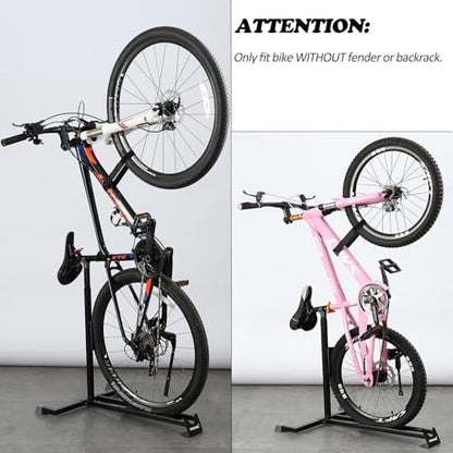 PHUNAYA Bike Stand,Vertical Bike Rack For Indoor Bike Storage,Upright Bicycle Stand Floor.Heavy Duty Bike Holder With PVC Coating.Suit 24"-29" MTB,Hybrid and Road Bike,Patent Application. (2 Pack) - style: StyleB-2pack