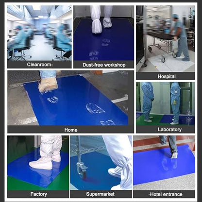 Cleanroom Sticky Mats 24x36in (1 Pack, 30 Sheets) - Effective Dust Removal for Construction, Home, Hospitals, Tattoo Studios - Green, 18x24in Option Available - color: Green, size: 18x24in