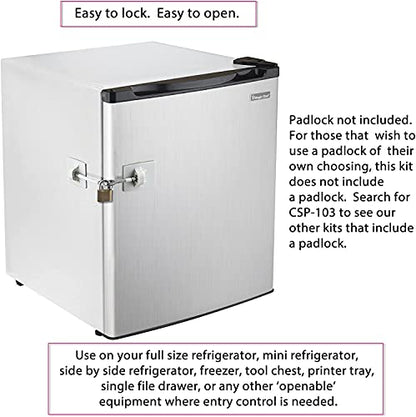 2-Pack Refrigerator Lock (White Without Padlock) - color: 2-Pack, White Without Padlock