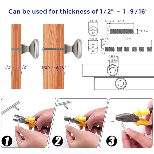 Ravinte 30 Pack Solid Single Hole Square Foot Cabinet Arch Knobs Kitchen Brushed Nickle Knobs Silver Drawer Pulls Kitchen Cabinet Hardware Pulls for Cupboard Handles - color: Brushed Nickel