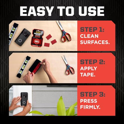 Scotch-Mount Extreme Mounting Strips, Double-Sided Heavy Duty Tape, 16 Strips Total (2 Packs of 8), 1 in x 3 in, Indoor/Outdoor, Black (414H-ST) - style: 16 Count