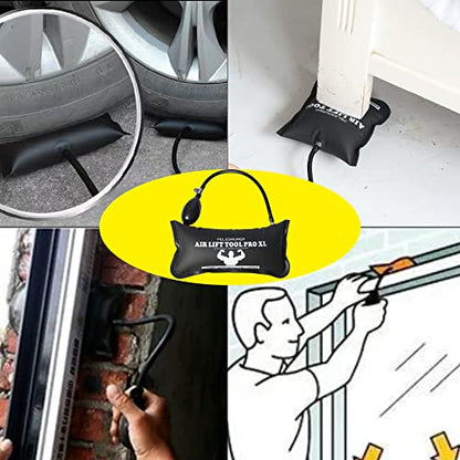 Air Wedge Bag, Professional Air Wedge Pump Leveling Kit & Alignment Tool, Commercial Grade Inflatable Shim Bag with 4 Tools - 2 pcs Different Sizes Air Wedge - style: 002
