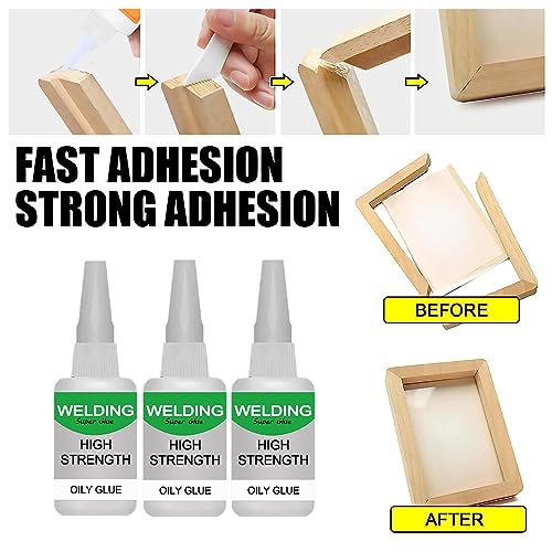 Jue-Fish Multifunctional Glue, Welding High-Strength Oily Glue, Universal Super Glue, Instant Bonding, Strong Adhesion, Repairs Last Long Time for Metal, Wood, Ceramics,Leather, Glass (clear4pc) - color: clear4pc
