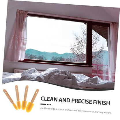 4Pcs Rubber Caulking Tool Kit Reusable Caulk Finishing Tools for Seamless Sealing Kitchen Bathroom and Windows Easy Clean Silicone Spatulas for Effortless Gap Filling