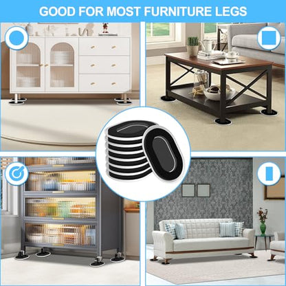 Upgrade Furniture Sliders, Furniture Sliders for Carpets, Oval Moving Pads with 8 PCS 5.8 * 4.3" Carpet Sliders+1 Lifter, Furniture Moving Sliders for Easy Move Bed Tables Cabinet, Protect Carpets - size: 5.8*4.3in Oval 8+1Pack