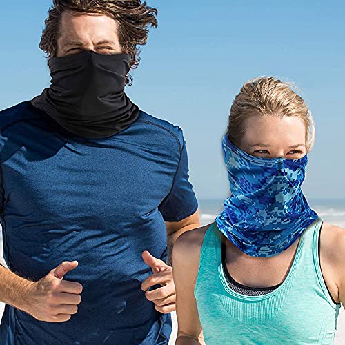 Geyoga Neck Gaiter Bandana Face Mask Summer UV Protection Cooling Breathable Face Mask Neck Scarf Balaclava for Men Women - color: Fresh Colors