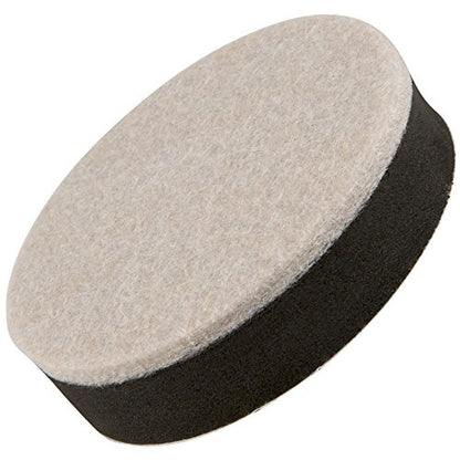 Super Sliders 2 1/2" Round Self-Stick Furniture Sliders for Effortless Moving and Surface Protection Across Hard Floors, Beige (4) - size: 4 Pack