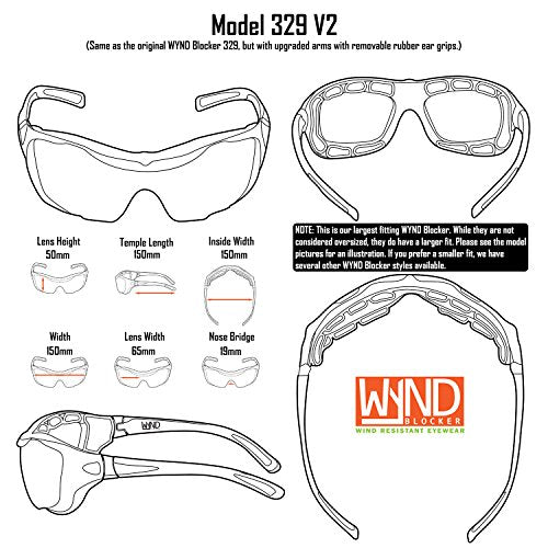 Large Motorcycle Riding Glasses Extreme Sports Wrap Sunglasses - color: White | Clear