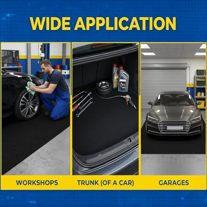 AHEONLAR Oil Spill Mat, 7'9"x18' Waterproof Garage Floor Mats for Under Car, Garage Car Mat Easy to Clean, Oil Change Mat Durable, Washable, Protection from Snow, Rain and Mud for Cars（Black） - size: 7'9"x18'