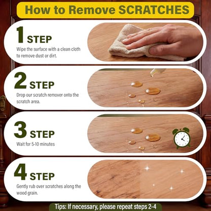 Wood Furniture & Floor Scratch Remover Repair Kit,12 PCS Professional Hardwood Furniture Cleaner Restore Care Set - Eraser Scratch, Covers Nicks, Scuffs & Dogs, Cats Scratches, Marks & Minor Defects