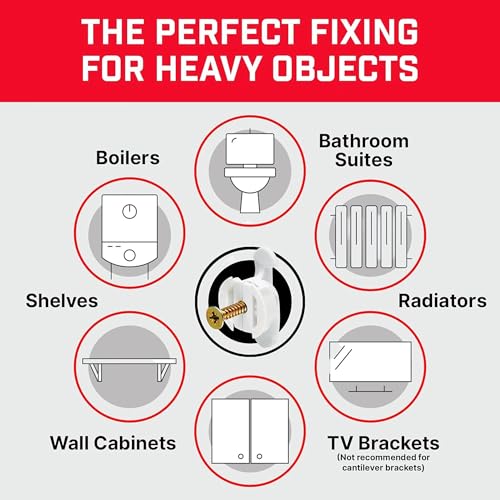 Bullfix Drywall Hole Repair Kit - Wall Fixer Hole Kit with Universal Anchors & Screws for Cavity Walls, Stud & Dot Dab, Supports Up to 255 lbs, Dry Wall Repair Kits with Drill Bit & Guide - 4 Pack