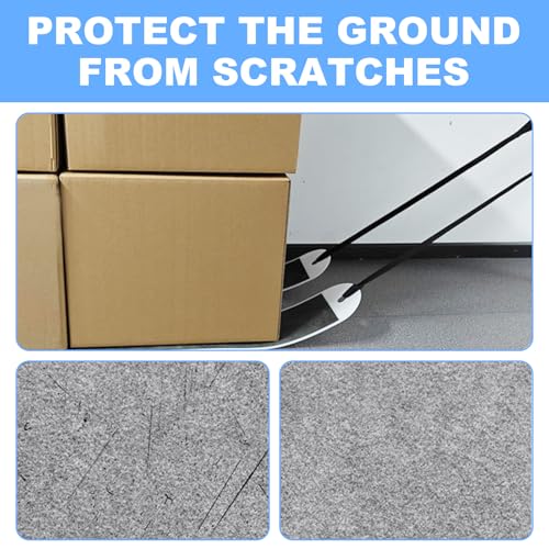 2 Pack Heavy Duty Long Furniture Sliders, Large Furniture Sliders for Carpet, Appliance Moving Sliders with Pull Strap, Pull Furniture Slides for Moving Furniture, Safes on Carpet and Hardwood Floor
