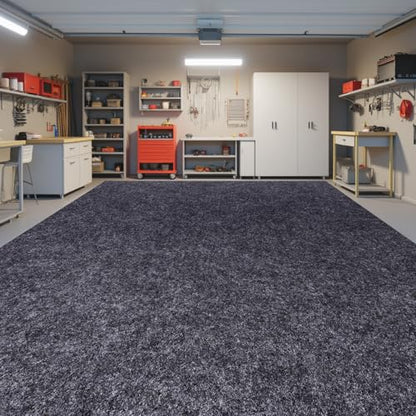 Garage Floor Mat, 5 x 6 Ft Waterproof Mat with Non-Slip Backing, Reusable Absorbent Surface, Easy Clean Floor Protector Oil Spill Mats for Garage, Driveway, Workshop