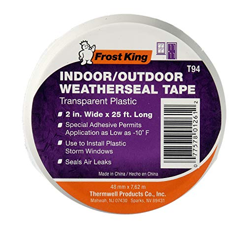 Frost King Clear T94H Plastic Weather-Seal Tape 2-Inch by 25-Feet, 2" X ft, Foot - size: 2" X 25 ft