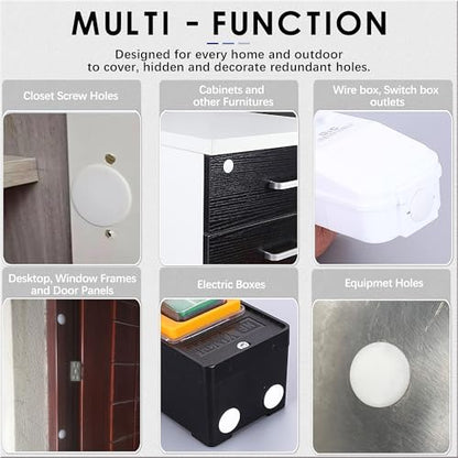 3/4 In/19 mm White Plastic Hole Plugs, Snap in Locking Fastener Covers for Kitchen Cabinet Furniture Electric Box, Door Screw Hole Cover, Sheet Metal Tube Pipe Choke Plug, 40PCS - style: 19mm (3/4")