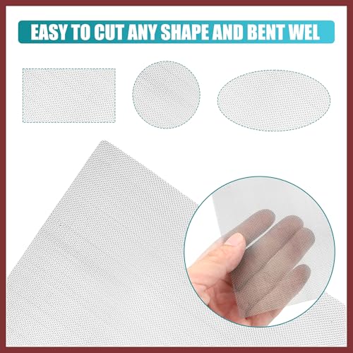 5PCS Welding Mesh Plastic Reinforcing Stainless Steel Wire Mesh Screen for Thermoplastic Repairs Welding Kit for Bumper Kayak Window Screen Mesh Fireplace Nets Replace Parts