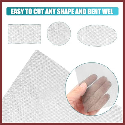 5PCS Welding Mesh Plastic Reinforcing Stainless Steel Wire Mesh Screen for Thermoplastic Repairs Welding Kit for Bumper Kayak Window Screen Mesh Fireplace Nets Replace Parts