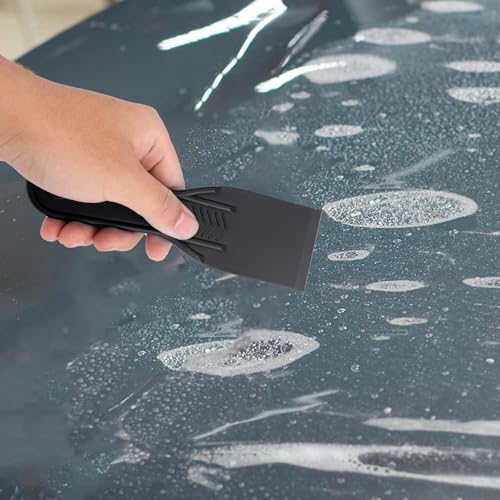 6pcs Plastic Putty Filler Knife, Black Filling Knives Flexible Putty Scraper Wall Scraper Accessory Spatula Tool for Repair Spackling Patching Plastering and Painting - color: Black