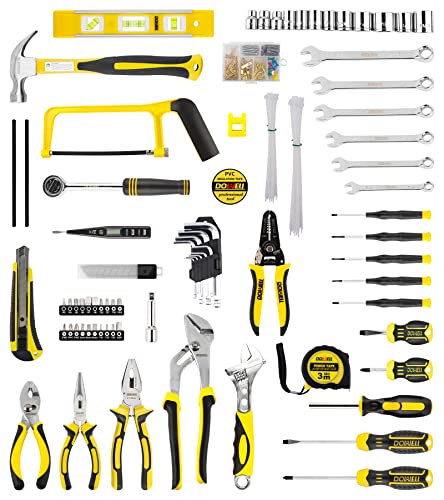 DOWELL 229PCS Tool Sets for Men, Household Hand Tool Kit, Home Repairing Tool Set for Maintenance with 14-Inch Storage Bag - size: 229 Pcs