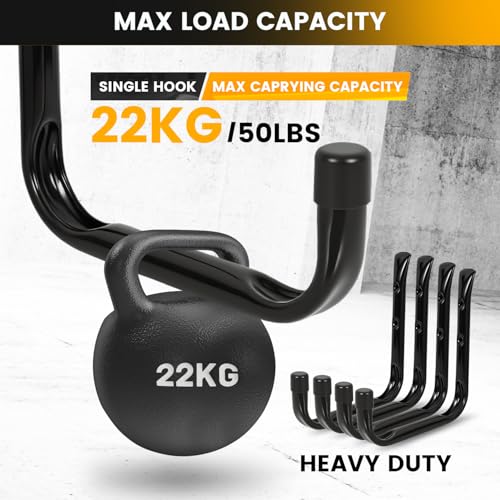 GURADESIGN 8-Pack Heavy Duty Garage Hooks for Hanging 50 lbs, 8” & 3.5” J Utility Hooks for Garage, Large Metal,Heavy Duty, Black - style: 3.5 and 8-Inch