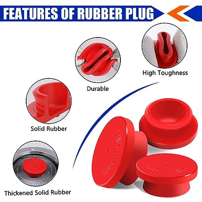 CheeMuii 3595995 Hub Cap Window Cover Kit for 3434009 Hub Caps 4 Set 359-5995 Hubcap Oil Window with Plugs Gaskets and Bolts Replace for Stemco 343-4009 Semi Truck Trailer Hub Caps
