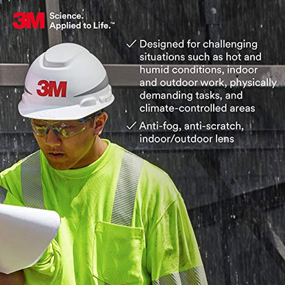 3M Safety Glasses, Solus 1000 Series, ANSI Z87, Scotchgard Anti-Fog, Indoor/Outdoor Grey Lens, Blue/Black Frame, Pack of 1 - size: Single, style: Gray I/O Lens, Blue/Black Frame