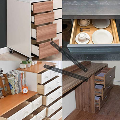 Drawer Repair Kit, Drawer Support, Furniture Repair Accessory Bracket Middle Mount to Reinforce and Repair Breakage, for Wood Particleboard MDF Chest of Drawers - Screws Included (2)