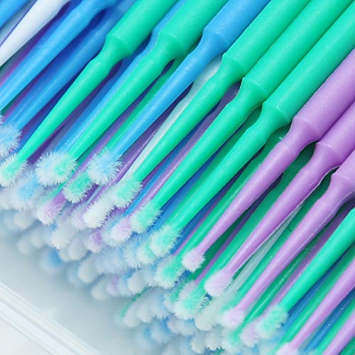 200 Pcs Automotive Touch Up Paint Brushes,Disposable Micro Paint Chip Repair Applicators for Automotive Paint Detailing, Stone Chips,Scratches(1.0, 1.3, 1.8, 2.5MM, Multi)